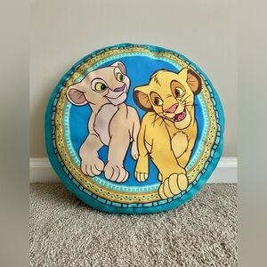Vintage Disney Lion King Simba Nala 25" Oversized Round Floor Pillow 90s